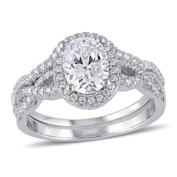 Engagement Ring Sterling Silver Cubic Zirconia Size 7 - Picture 13 of 16